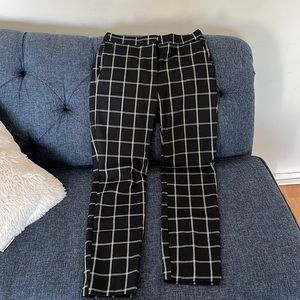 ZARA checkered tapered pants